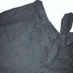 Black tie eyelet shorts!